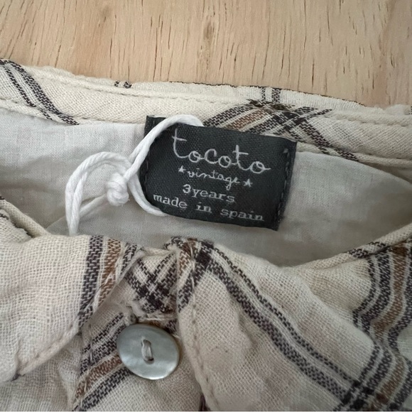 Tocoto Vintage Checkered Dress - Picture 3 of 10